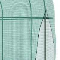 Outsunny 9.8' x 3.3' Plant Protector Tent, Crop Cage with Zipped Door and Ground Stakes for Garden, Yard, Lawn(m-12)