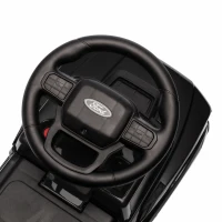 Qaba 3 In 1 Licensed Ford Kids Push Car with Push Handle, Horn, Sound, Secure Bar, Storage, for Toddlers 18-36 Months, Black(m-10)