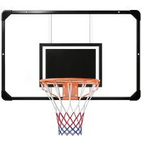 Soozier Wall Mounted Basketball Hoop with Shatter Proof Backboard, Durable Rim and All-Weather Net for Indoor and Outdoor Use(m-1)
