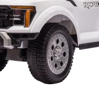 Qaba 3 In 1 Licensed Ford Kids Push Car with Push Handle, Horn, Sound, Secure Bar, Storage, for Toddlers 18-36 Months, White(m-9)