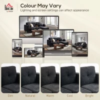 HOMCOM Sectional Sofa, L Shaped Couch with Changeable Chaise, Wooden Legs, Black(m-7)