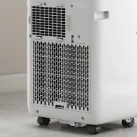 HOMCOM 10,000 BTU Moible Air Conditioner 440 Sq. Ft., Dehumidifier Fan Auto Sleep with 24H Timer On/Off, Window Kit, White(m-12)