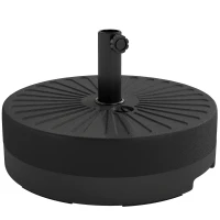 Outsunny Fillable Umbrella Base, 20 inch Water Sand Filled Umbrella Stand, Fit 1.5"/1.9" Umbrella Pole(m-9)