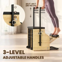 Soozier Pilates Chair, Wunda Chair with Resistance Bands, Wheels, Adjustable Handles & Springs, Wooden Pilates Reformer Machine(m-6)