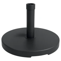 Outsunny 33 lbs Concrete Parasol Base, Heavy Duty Patio Umbrella Stand, 18.3" Round Garden Parasol Holder, Black(m-9)
