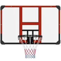 Soozier Wall Mounted Basketball Hoop with Shatter-Resistant Backboard, Solid Rim and All-Weather Net for Indoor and Outdoor Use(m-9)