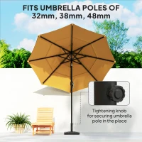 Outsunny Umbrella Base, 33lbs HDPE Outdoor Umbrella Stand Parasol Stand with Cut-Out Design(m-4)