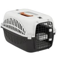 PawHut Airline Approved Pet Carrier for Mini Dogs and Cats with Steel Wire Door, Water Bowl, for Car, Airplane, Outdoor, Balck(m-2)