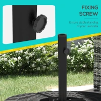 Outsunny Outdoor Universal Cross Brace Stand for Small Offset Umbrella or Large Market Umbrella, Black(m-7)