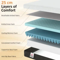 HOMCOM 10 Inch Queen Mattress in a Box, Pressure Relief & Lumbar Support, CertiPUR-US Certified, Medium Firm(m-6)
