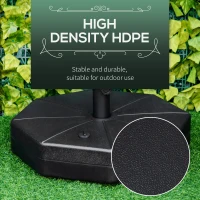 Outsunny Patio Umbrella Base Parasol Holder Outdoor Market Umbrella Stand Weights, Water/Sand Filled for Garden, Poolside, Black(m-6)