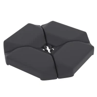 Outsunny 4PCs Cantilever Umbrella Base Weights for Offset Banana Parasol, HDPE Water or Sand Filled Patio Umbrella Weights(m-9)