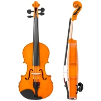 HOMCOM 4/4 Full Size Violin, Wood Acoustic Violin Set for Beginners, Adults, with Case, Rosin, Shoulder Rest, Brown(m-2)