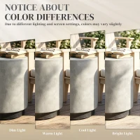HOMCOM Lightweight Accent Table with Concrete Finish, Round Side Table with 4 Adjustable Feet for Indoor, Outdoor, Gray(m-7)