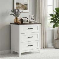 HOMCOM Dresser for Bedroom with 3 Drawers Storage Chest of Drawers for Living Room, Closet, Laundry, Entryway(m-8)