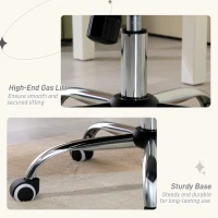 Vinsetto Vanity Office Chair, Velvet Computer Desk Chair with Swivel Wheels, Adjustable Height, Tilt Function, Off-White(m-7)