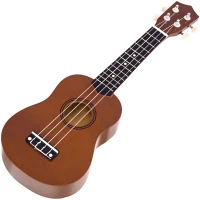 HOMCOM 21 Inch Ukulele with Birch Wood Body, 4 Nylon Strings, Smooth Finish, Lightweight Design, Brown(m-2)