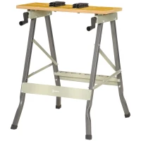 DURHAND Foldable Work Bench w/ 4 Adjustable Clamps, Carpenter Saw Table(m-2)