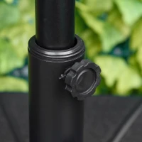 Outsunny Patio Umbrella Base Parasol Holder Outdoor Market Umbrella Stand Weights, Water/Sand Filled for Garden, Poolside, Black(m-7)