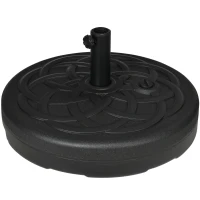 Outsunny 77 lb Heavy Duty Patio Umbrella Base, 22" Round Market Umbrella Stand for Deck, Outdoor, Backyard, Black(m-9)