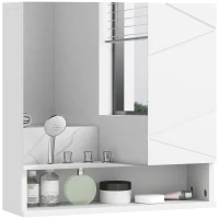 kleankin Medicine Cabinet, Wall Mounted Bathroom Mirror Cabinet with Mirrored Door, Adjustable Shelf and Soft Close Mechanism(m-9)