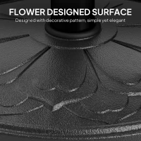 Outsunny 26 lbs Resin Round Patio Umbrella Base, Umbrella Stand Base, Outdoor Umbrella Stand for Outdoor, Lawn, Poolside(m-6)