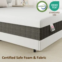 HOMCOM 10 Inch Queen Mattress in a Box, Pressure Relief & Lumbar Support, CertiPUR-US Certified, Medium Firm(m-7)