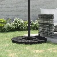Outsunny Outdoor Universal Cross Brace Stand for Small Offset Umbrella or Large Market Umbrella, Black(m-1)