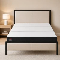 HOMCOM Trifold Mattress, 6 Inch Memory Foam Mattress for Guest, Camping, RV, Travel, Yoga, Made in USA, 80" x 60" x 6"(m-9)
