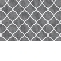 Outsunny Waterproof  Outdoor Rug, 6' x 9' RV Rug Reversible Mat for Backyard, Deck, Picnic, Beach, Camping, Grey & White Net(m-11)