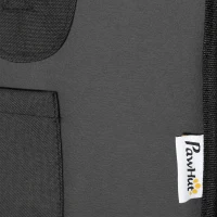 PawHut Dog Car Seat Cover, Hard Bottom Back Seat Extender for Pets, Waterproof Dog Hammock w/ Mesh Window & Pockets(m-12)