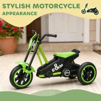 Qaba Kids Tricycle, Toddler Trike with Pedal for Indoor Outdoor Use, 3 Wheel Trike for Ages 18 to 36 Months Boys Girls, Green(m-5)