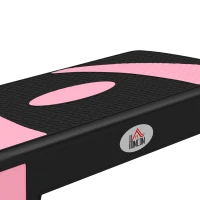 Soozier Adjustable Aerobic Stepper, Exercise Step Platform, Step Exercise Trainer, Workout Fitness Yoga Risers, 4"-6"-8", Pink(m-11)