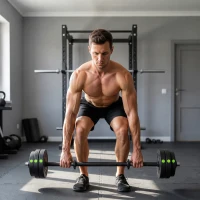 Soozier 33LBS 2-in-1 Adjustable Barbell & Dumbbells Set, Weights Set with Non-slip Handles for Men and Women Home Gym Training(m-8)