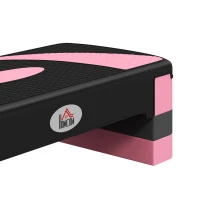 Soozier Adjustable Aerobic Stepper, Exercise Step Platform, Step Exercise Trainer, Workout Fitness Yoga Risers, 4"-6"-8", Pink(m-10)