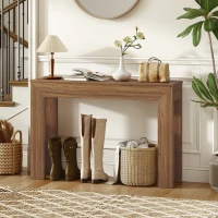 HOMCOM Modern Console Table, 47" Narrow Entryway Table, Walnut(m-10)