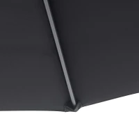 Outsunny 10' Deluxe Patio Umbrella Outdoor Market Parasol Banana Hanging Offset Sunshade Crank Cross Base Black(m-10)