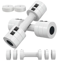 Soozier 11lbs Adjustable Dumbbell Set of Two, Hand Weights with 12 Weight Plates and Non-Slip Handles, for Men and Women, Home Gym Workout, White(m-13)