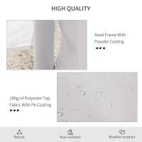 Outsunny 21' x 29' Wedding Event Party Tent High Peak Decagonal Outdoor Gazebo Canopy with Removable Walls White(m-6)