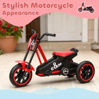 Qaba Kids Tricycle, Toddler Trike with Pedal for Indoor Outdoor Use, 3 Wheel Trike for Ages 18-36 Months Boys Girls, Red(m-5)