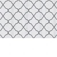 Outsunny Waterproof  Outdoor Rug, 6' x 9' RV Rug Reversible Mat for Backyard, Deck, Picnic, Beach, Camping, Grey & White Net(m-11)