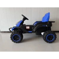 Qaba 24V Kids Ride On Car with Dual Motors, Remote, 4-Wheel Suspension, Soft Start, LED Lights, Music for 3-6 Years, Blue(m-7)