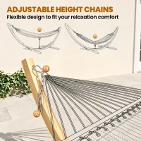 Outsunny 11' Wooden Hammock Stand Universal Garden Picnic Camp Accessories, Curved Arc Design Stand, 264lbs Capacity(m-6)