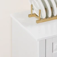 HOMCOM Modern Sideboard Cabinet, Buffet Cabinet with 2 Drawers and Adjustable Shelves, Buffets Tables for Dining Room, White(m-9)