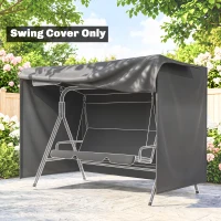 Outsunny 3-Seater Patio Swing Cover, Outdoor Garden Furniture Protection Hammock Glider Cover, 81" x 49" x 65", Dark Grey(m-7)