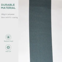 Outsunny 8' x 7' Retractable Awning, Patio Awnings, Sunshade Shelter with 280 g/m² UV & Water-Resistant Fabric and Aluminum Frame for Deck, Balcony, Yard, Green and White(m-4)