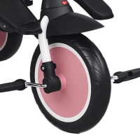 Qaba 6 in 1 Toddler Tricycle for 1-5 Years Old with Push Handle, Removable Canopy, Rotatable Seat, Pink(m-10)