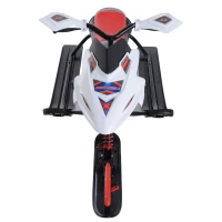 Soozier GT Snow Racer Sleds for Kids with Padded Rubber Seat Traction Rope, Snow Motor with Wind Shield Handle and Anti-Slip Pedal, Winter Gift for Boys Girls Red(m-9)