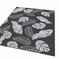 Outsunny Reversible Outdoor RV Rug, Patio Floor Mat, 6' x 9' Plastic Rug for Backyard, Deck, Beach, Camping, Grey and White(m-9)
