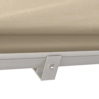 Outsunny 6' Drop Arm Manual Retractable Window Awning Sun Shade Shelter for Patio Balcony Outdoor, Aluminum, Can Cover 2 Windows, Cream White(m-8)